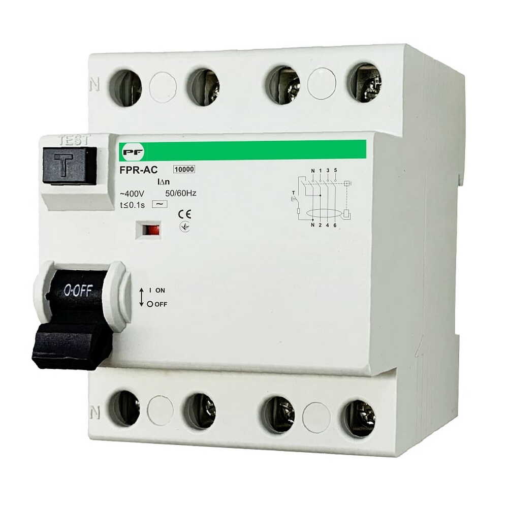 Реле защитного отключения FPR-AС 4/80А 100 мА Промфактор ( FPR4080100AC )