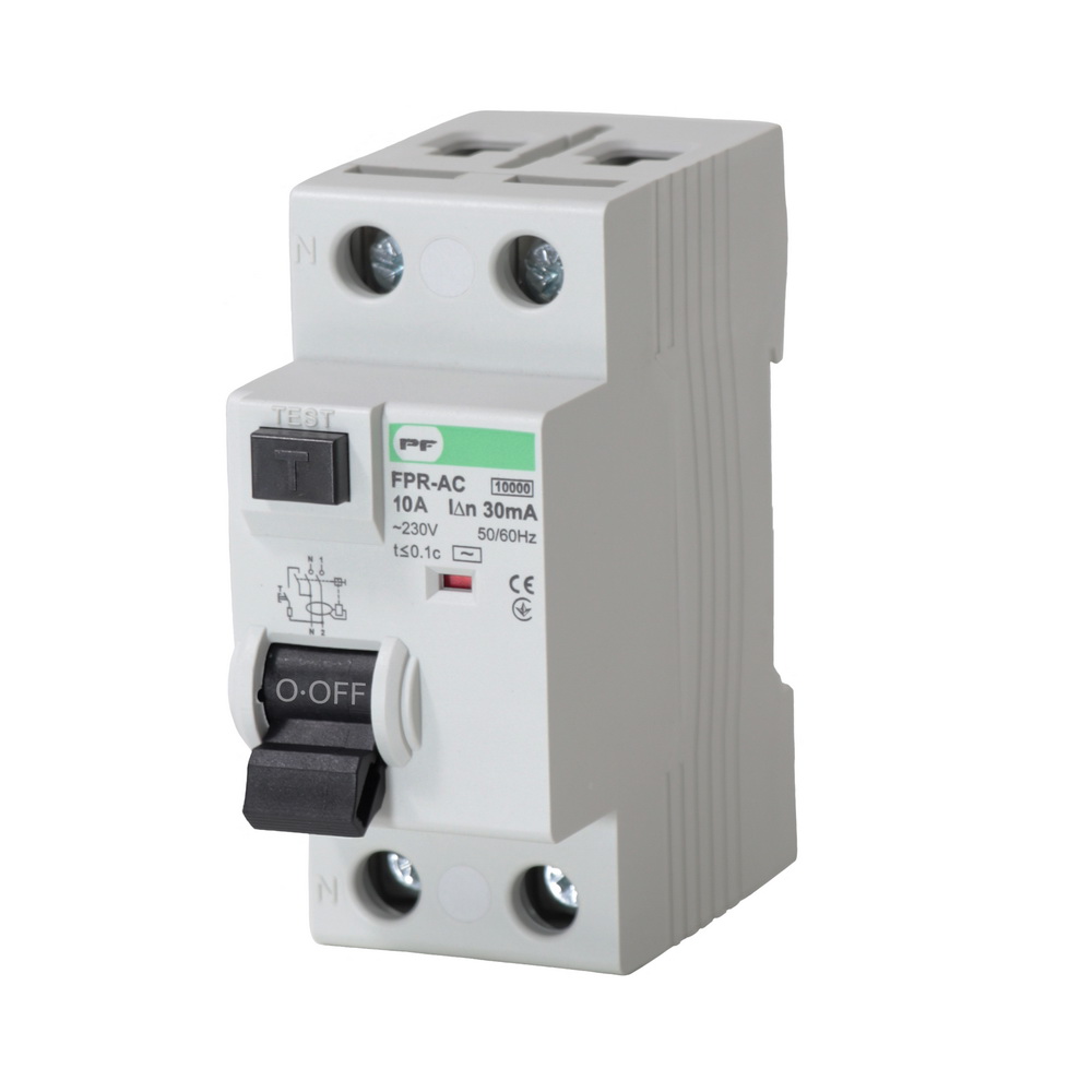Реле захисного відключення FPR-AC 10А/0,03A 2P АС 10kA Промфактор ( FPR2010030AC )