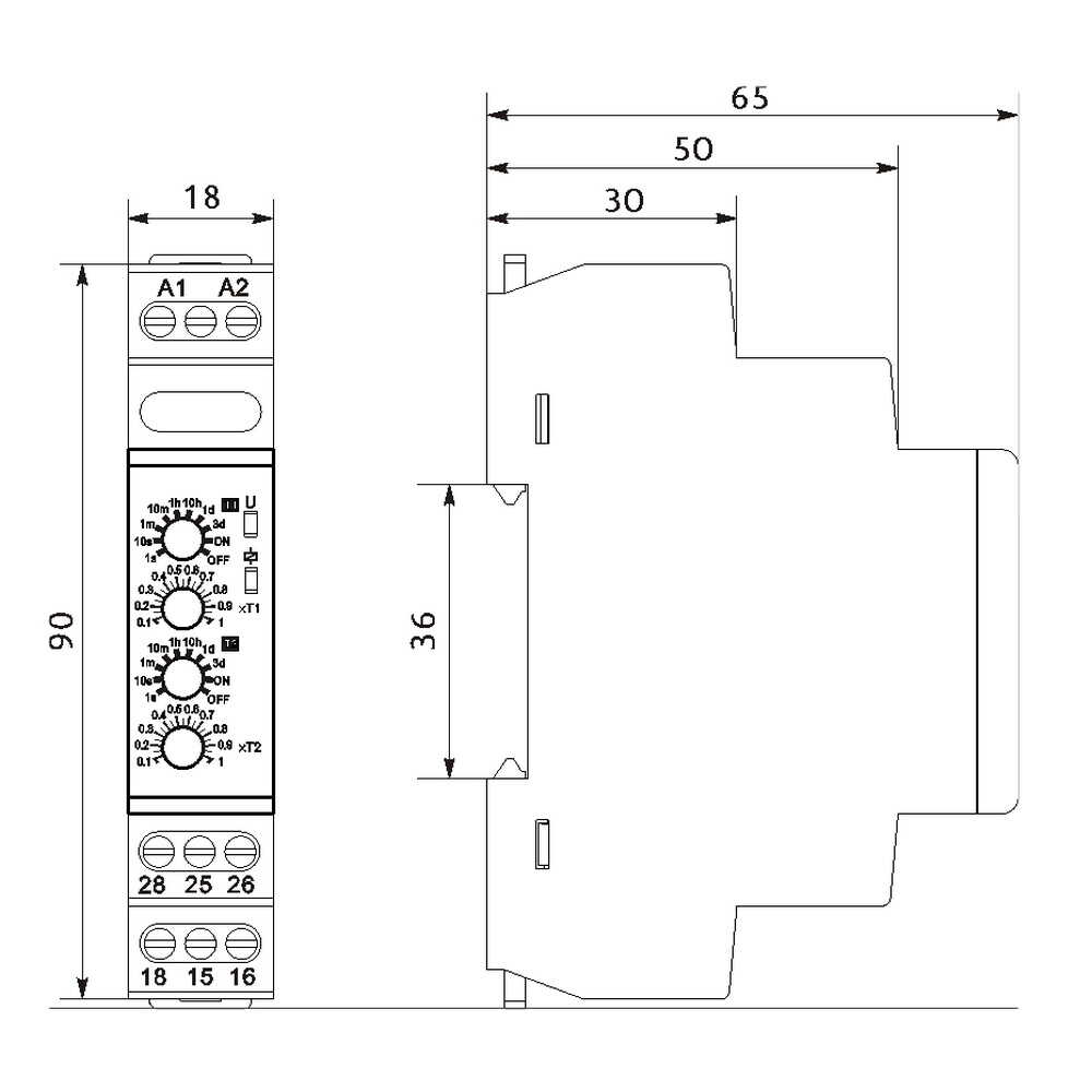 Реле затримки включення FRT14 43 24-240V AC/DC Промфактор ( FRT14 43 )
