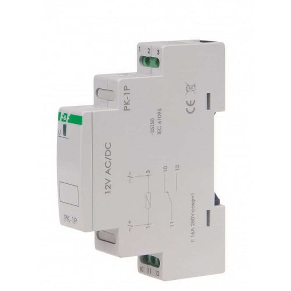Реле проміжне PK-1P 1x16A 12В AC/DC F&F ( PK-1P-12V ) Реле проміжне PK-1P 1x16A 12В AC/DC F&F ( PK-1P-12V )