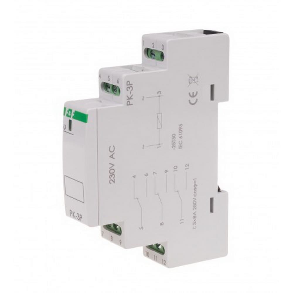Реле проміжне PK-3P 3x8A 230В AC F&F ( PK-3P-230V ) Реле проміжне PK-3P 3x8A 230В AC F&F ( PK-3P-230V )