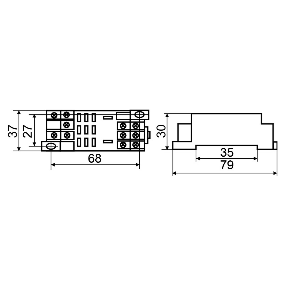 Колодка до реле АСКО PTF11A-E під LY3 ( A0090060002 )