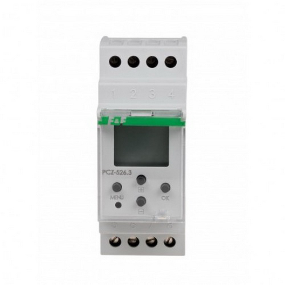 Реле часу PCZ-526.3 16A (астрономічне двоканальне​) F&F ( PCZ-526.3 )