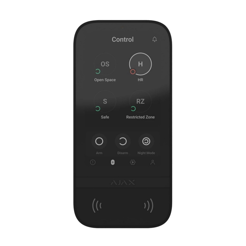 Клавіатура Ajax KeyPad Touchscreen чорна ( 58454.148.BL1 )