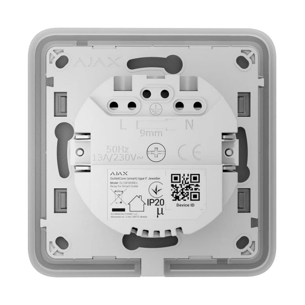 Розетка smart Ajax OutletCore (type F) механізм без накладки ( 72569.165.WH1 )