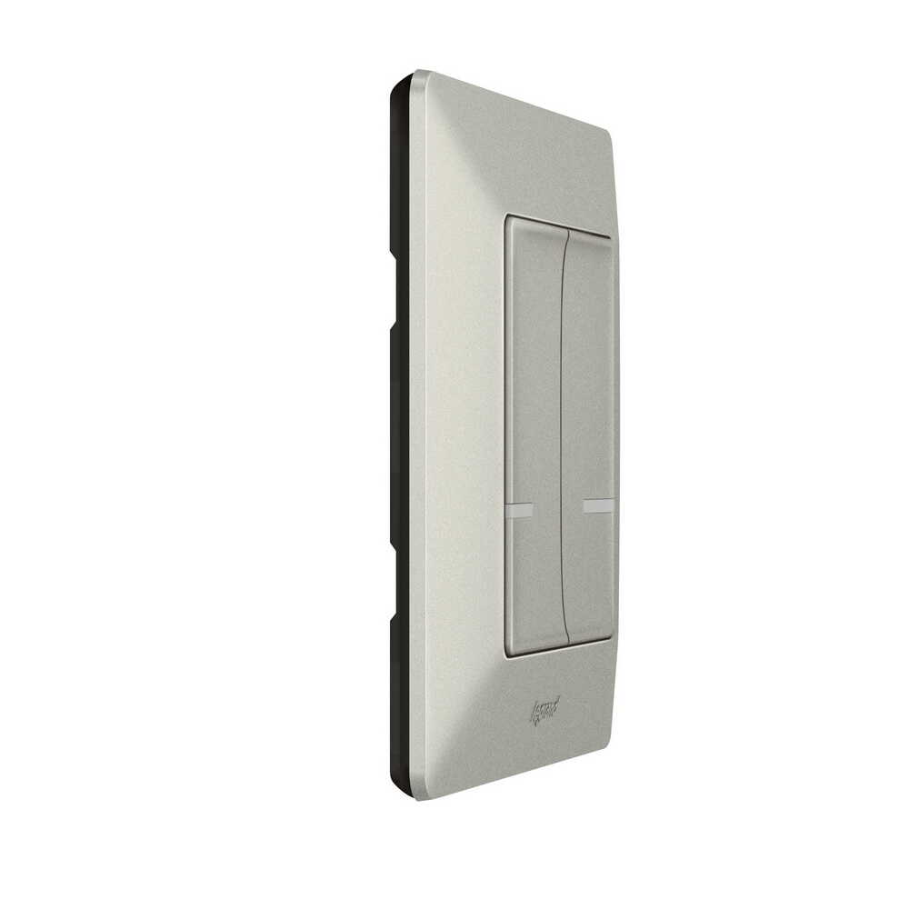 Розумний 2-кл вимикач безпровідний Valena Life with Netatmo алюміній ( 752387 )
