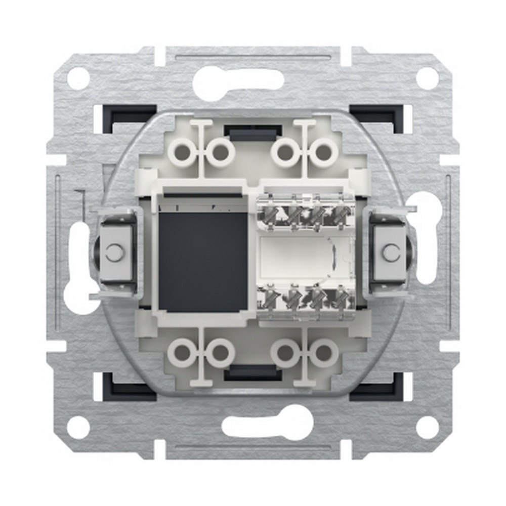 Розетка Schneider Asfora антрацит комп'ютерна RJ45 Cat.5E STP ( EPH5000171 )