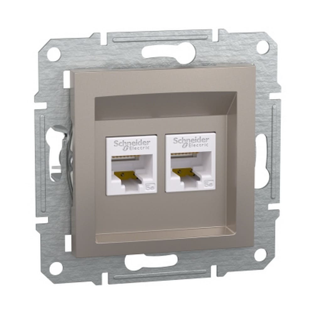 Розетка Schneider Asfora бронза комп'ютерна RJ45 Cat.5E 2-на ( EPH4400169 ) Розетка Schneider Asfora бронза комп'ютерна RJ45 Cat.5E 2-на ( EPH4400169 )