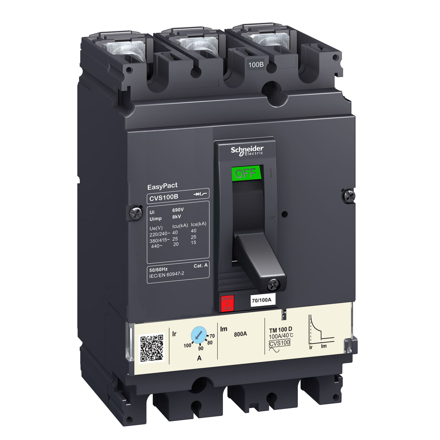 Автоматичний вимикач Schneider EASYPACT CVS100F TM100D 3P3D ( LV510337 ) Автоматичний вимикач Schneider EASYPACT CVS100F TM100D 3P3D ( LV510337 )