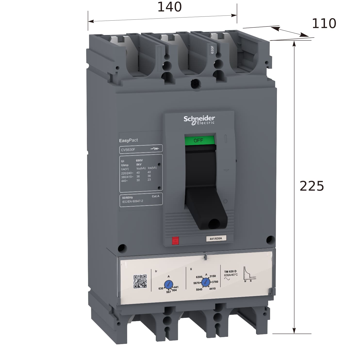 Автоматичний вимикач Schneider EASYPACT CVS400F TM320D 3P3D ( LV540305 )