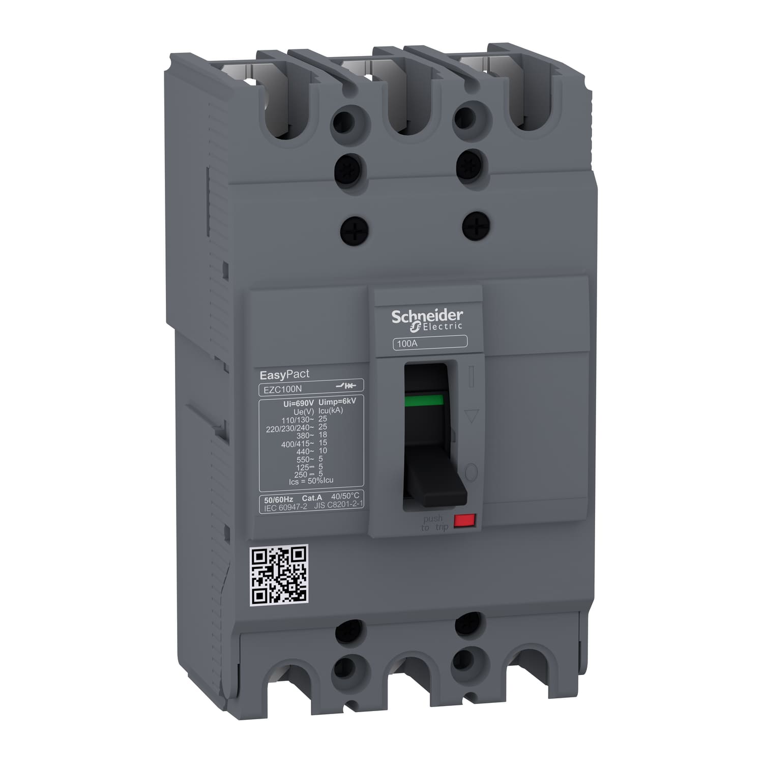 Автоматичний вимикач Schneider EASYPACT EZC100N 100А 3P 15кА ( EZC100N3100​ )