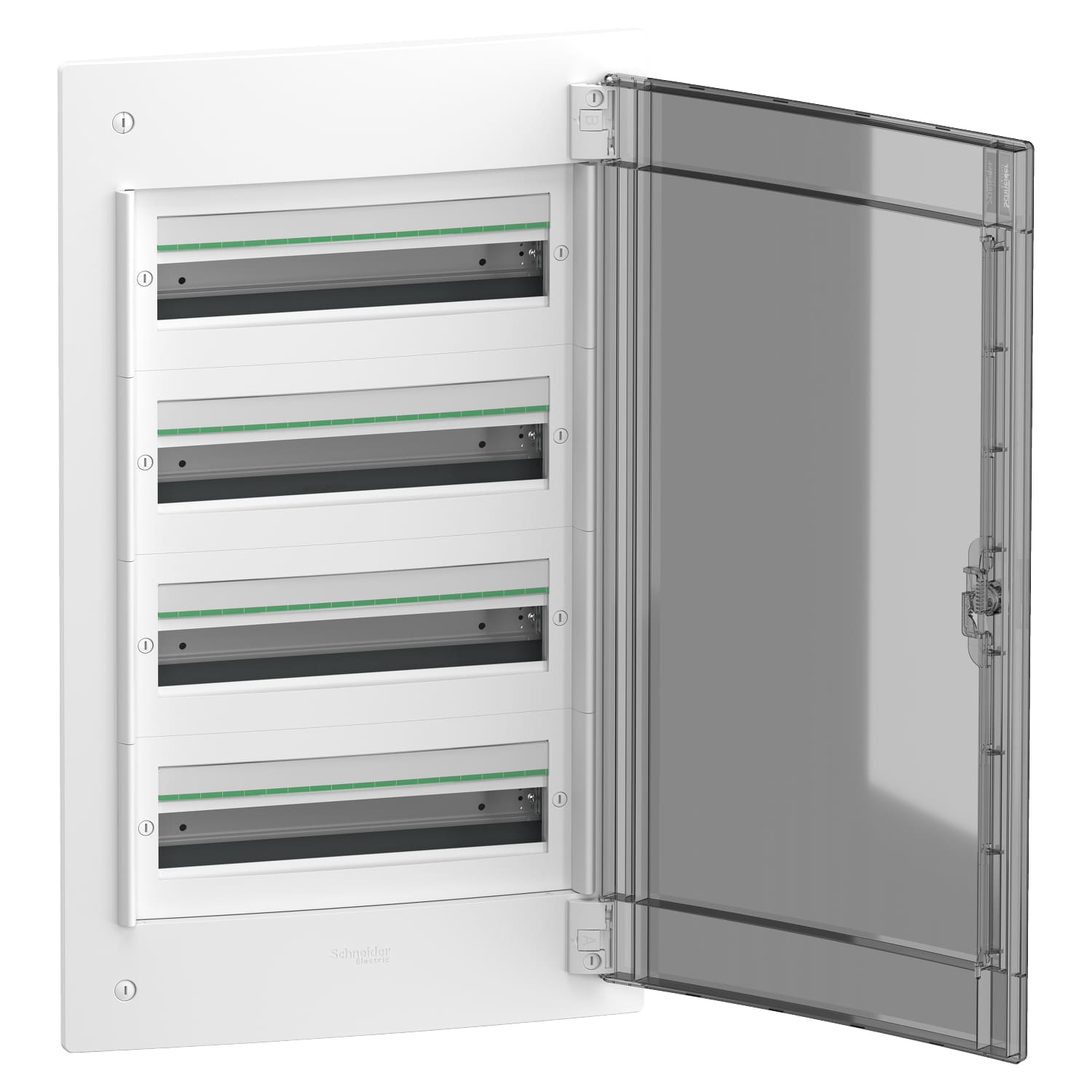 Бокс пластиковый Schneider PrismaSeT XS на 4x18 модулей врезной дымчатые двери IP40 ( LVSXP418 )