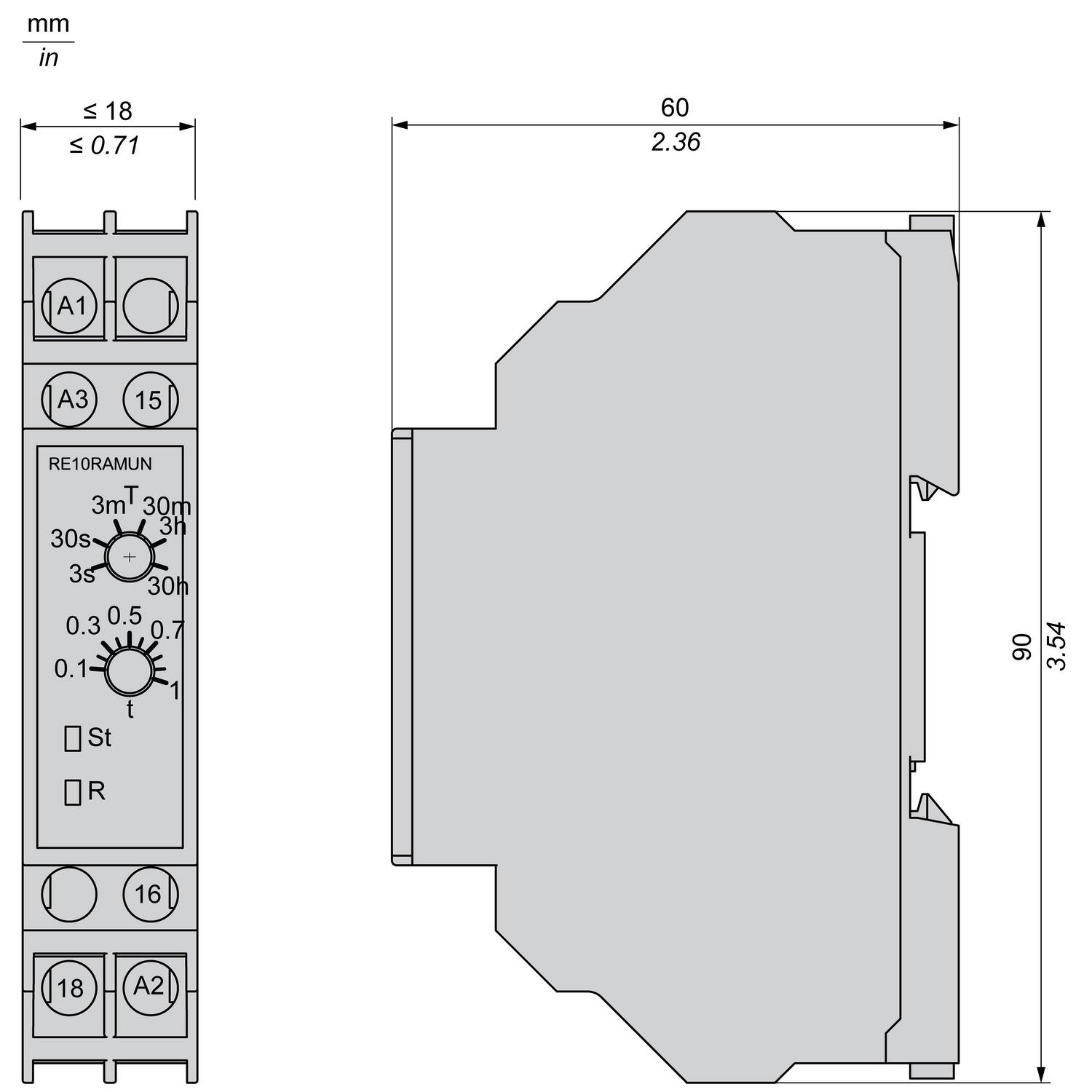 Реле затримки включення Schneider Harmony 24V AC/DC 240V AC 1CO ( RE10RAMUN ) Реле затримки включення Schneider Harmony 24V AC/DC 240V AC 1CO ( RE10RAMUN )