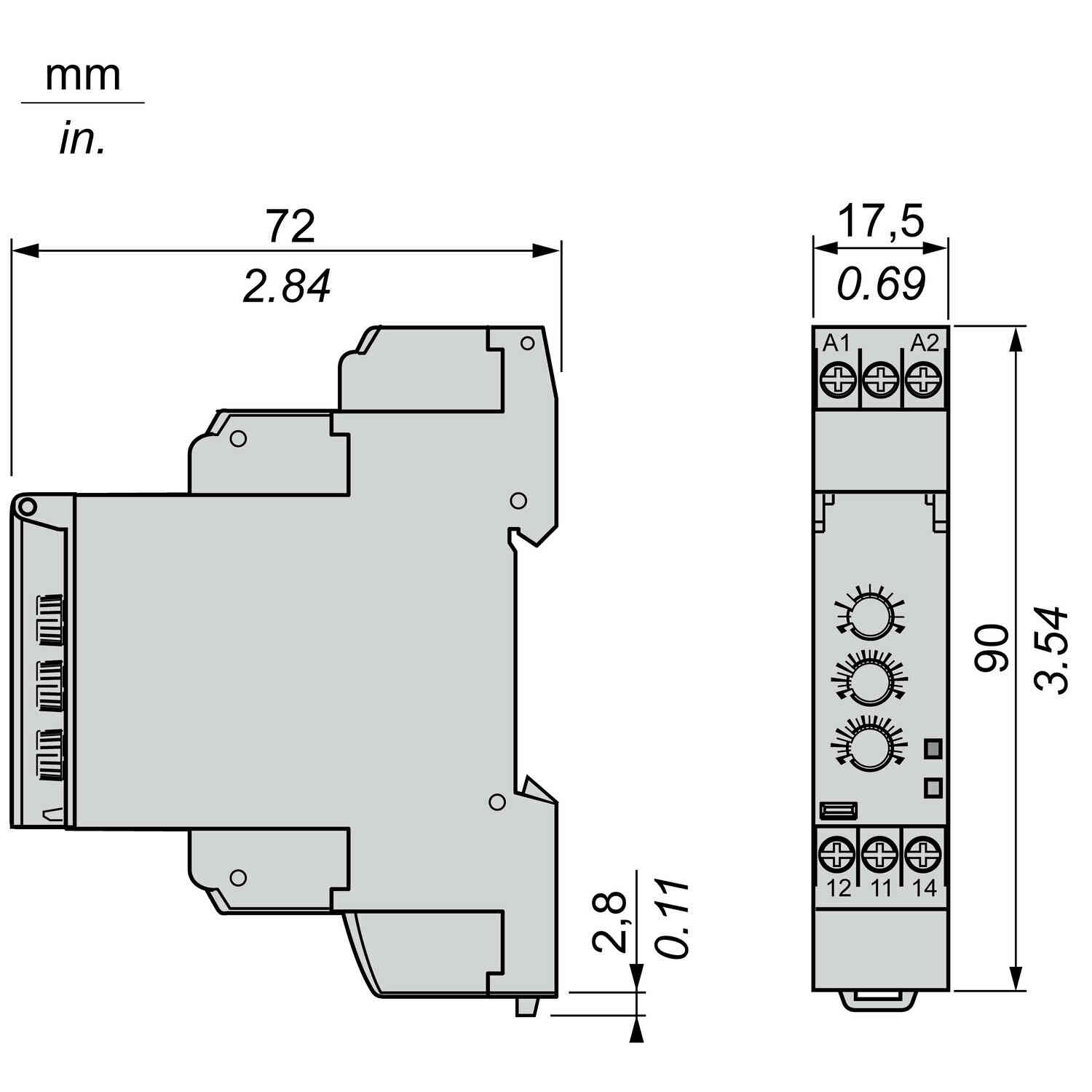 Реле контролю напруги Schneider 65-260V ( RM17UBE15 ) Реле контролю напруги Schneider 65-260V ( RM17UBE15 )