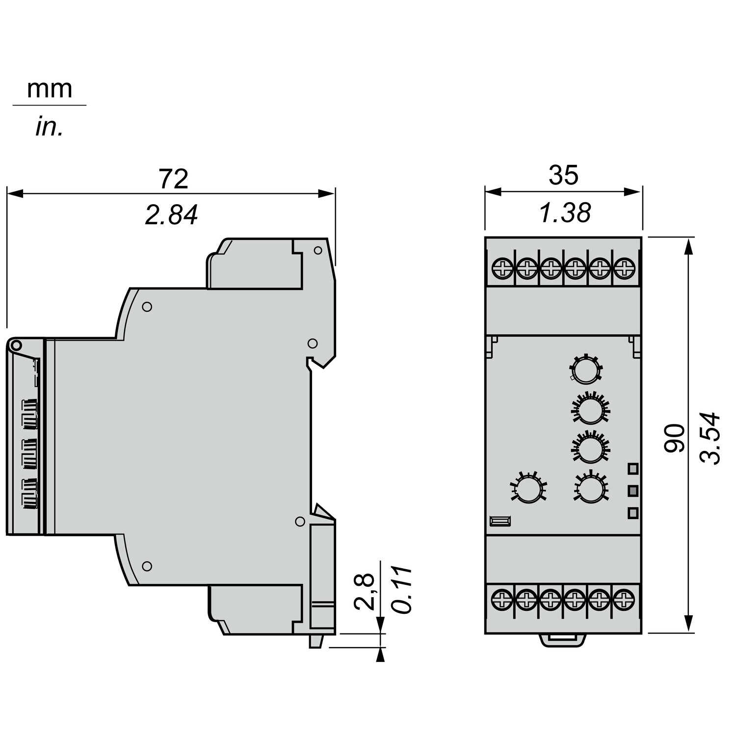 Реле контролю фаз Schneider 2CO 5A AC/DC ( RM35UB3N30 ) Реле контролю фаз Schneider 2CO 5A AC/DC ( RM35UB3N30 )