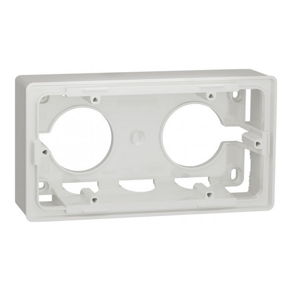 Коробка Schneider Unica NEW для зовнішнього монтажу біла 2-на ( NU800418 )
