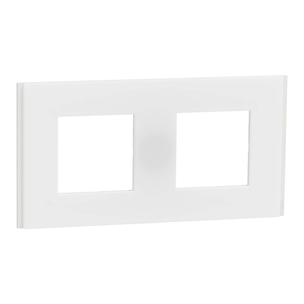 Рамка Schneider Deco Material матовий білий 2-на ( NU600479 ) Рамка Schneider Deco Material матовий білий 2-на ( NU600479 )