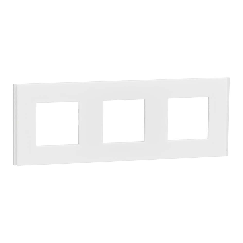 Рамка Schneider Deco Material матовий білий 3-на ( NU600679 ) Рамка Schneider Deco Material матовий білий 3-на ( NU600679 )