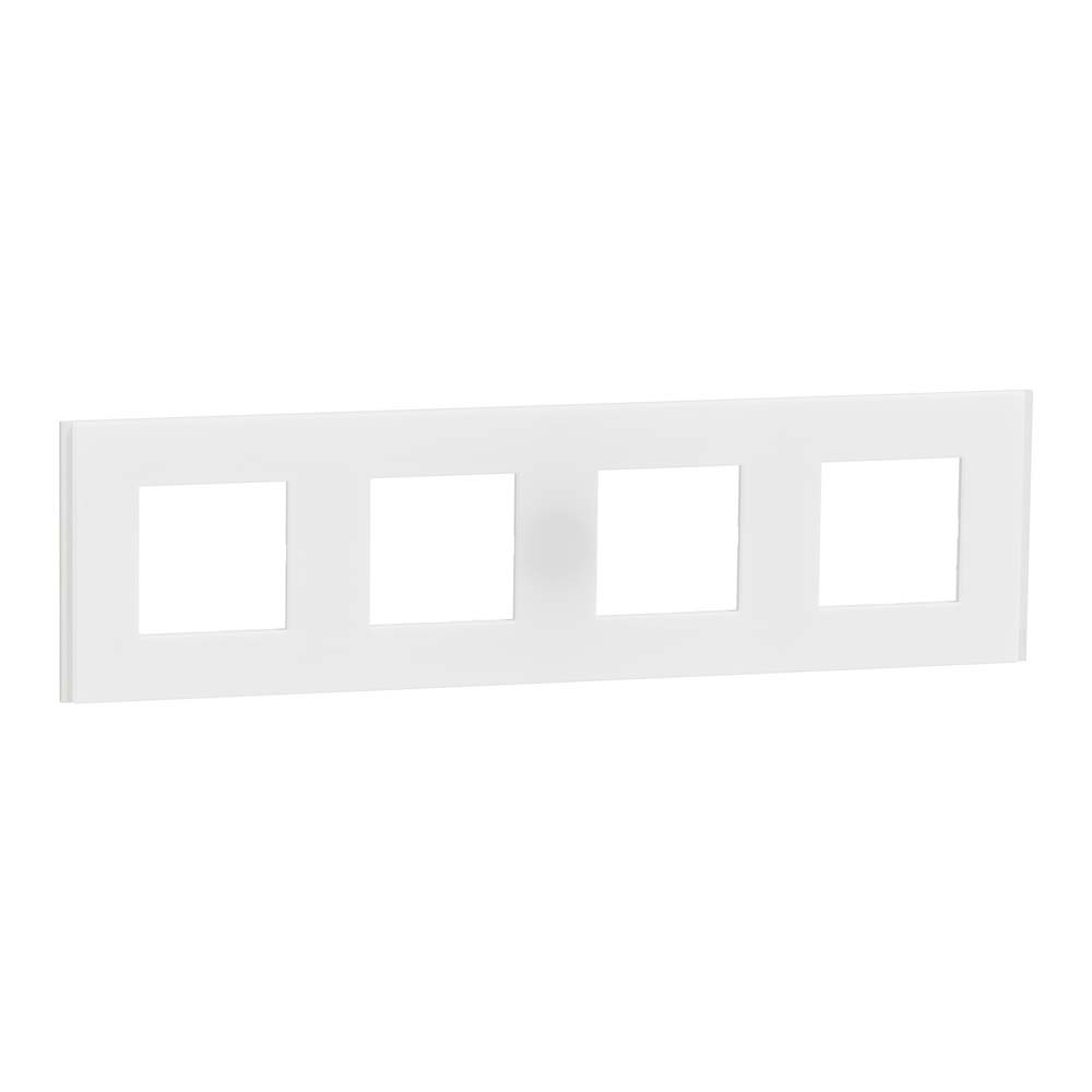 Рамка Schneider Deco Material матовий білий 4-на ( NU600879 ) Рамка Schneider Deco Material матовий білий 4-на ( NU600879 )