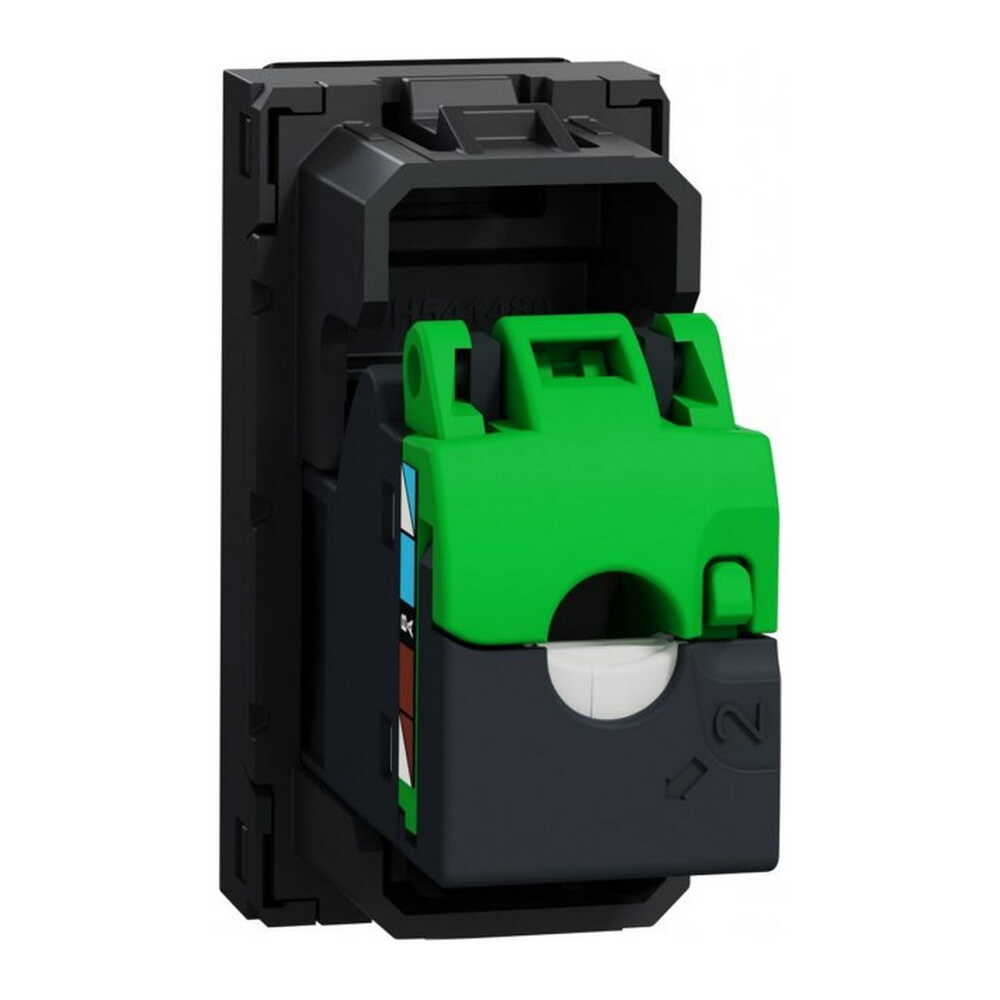 Розетка Schneider Unica NEW антрацит 1-на 1 модуль RJ-45 UTP 6 ( NU341454 )