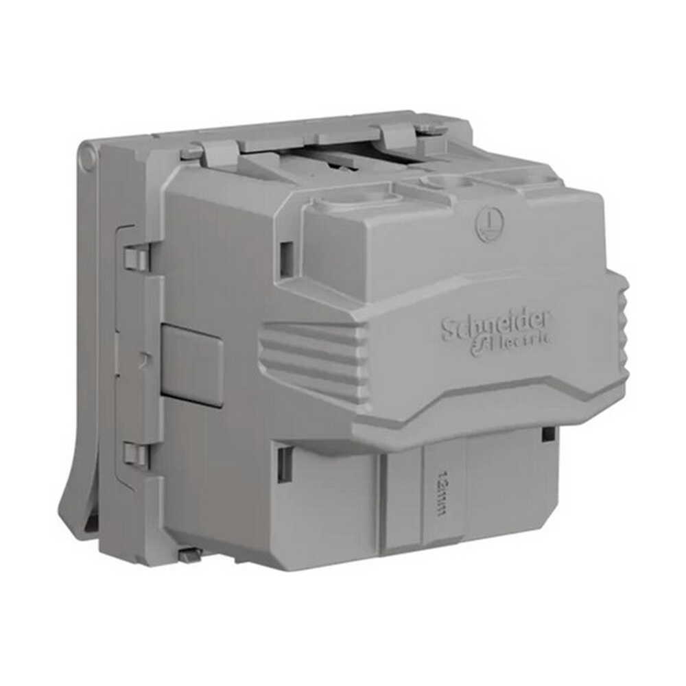 Розетка Schneider Unica NEW алюминий 1-я с заземлением с крышкой ( NU303730TA ) Розетка Schneider Unica NEW алюминий 1-я с заземлением с крышкой ( NU303730TA )