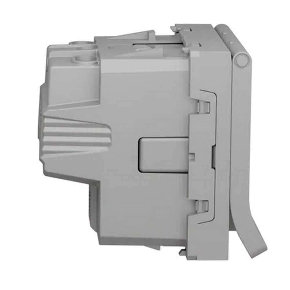 Розетка Schneider Unica NEW алюминий 1-я с заземлением с крышкой ( NU303730TA ) Розетка Schneider Unica NEW алюминий 1-я с заземлением с крышкой ( NU303730TA )