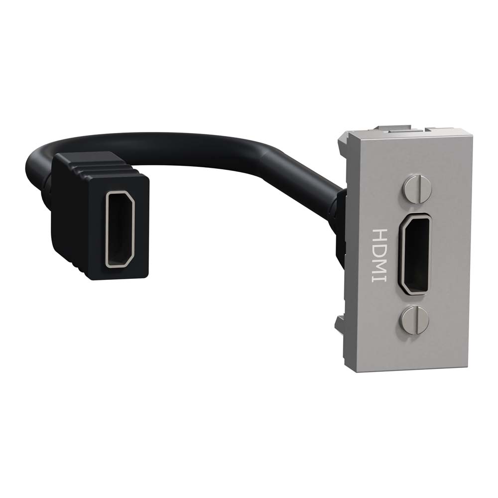 Розетка Schneider Unica NEW алюминий HDMI 1 мод ( NU343030 ) Розетка Schneider Unica NEW алюминий HDMI 1 мод ( NU343030 )