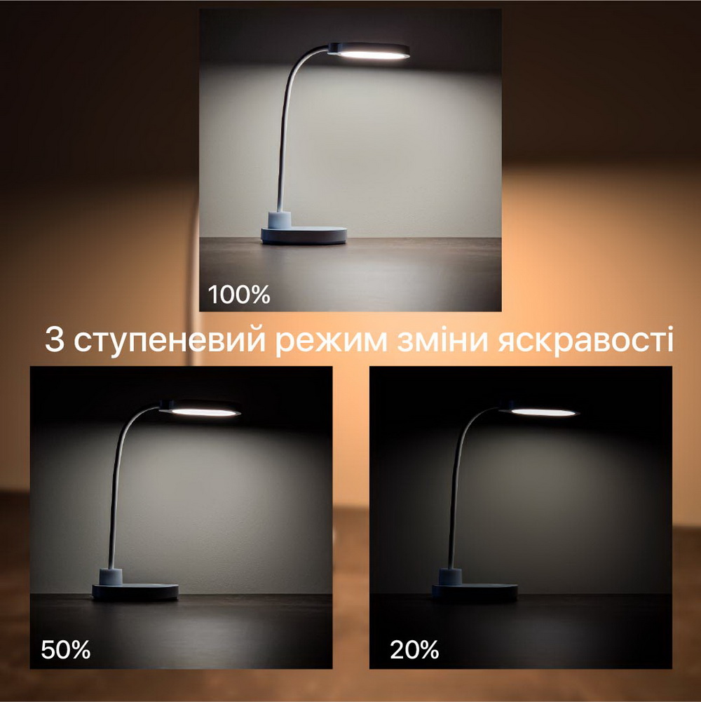 Настільна лампа з акумулятором LED ASPEN 6W 4200К біла Violux ( 540003​ )