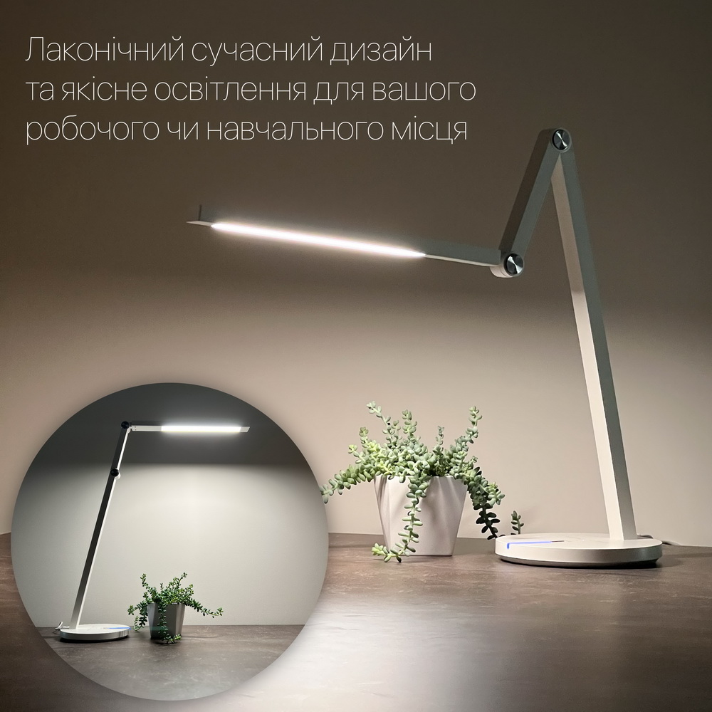 Світильник настільний LED PARKER 8W 3000-6500К білий Violux ( 530002 ) Світильник настільний LED PARKER 8W 3000-6500К білий Violux ( 530002 )