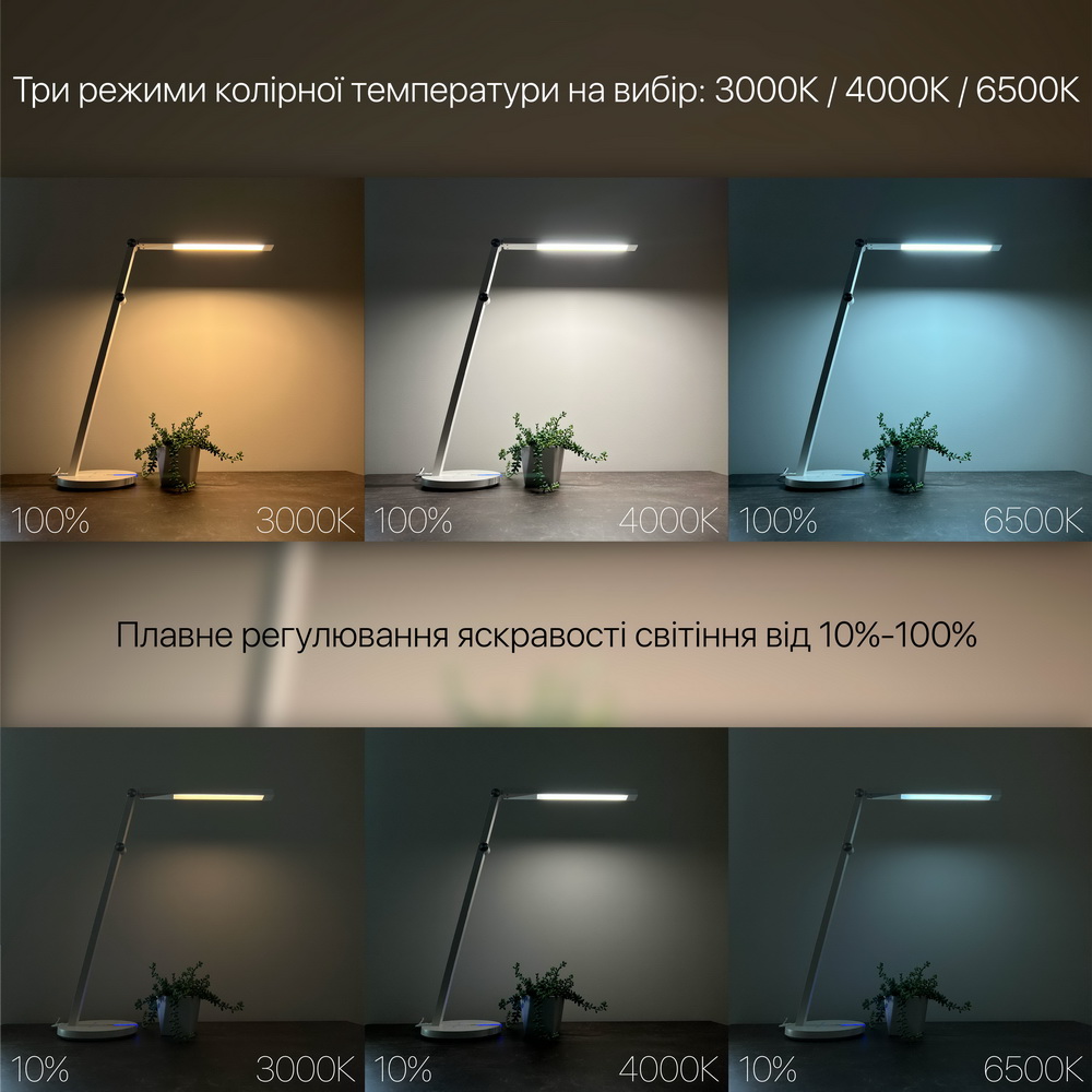 Світильник настільний LED PARKER 8W 3000-6500К білий Violux ( 530002 ) Світильник настільний LED PARKER 8W 3000-6500К білий Violux ( 530002 )
