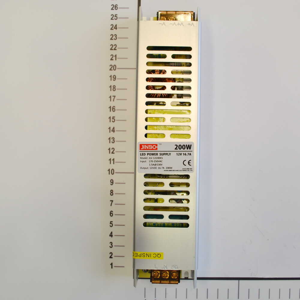 Блок питания JINBO 200 Вт 220В AC/12В DC IP20 открытый ( JLV-12200KS )