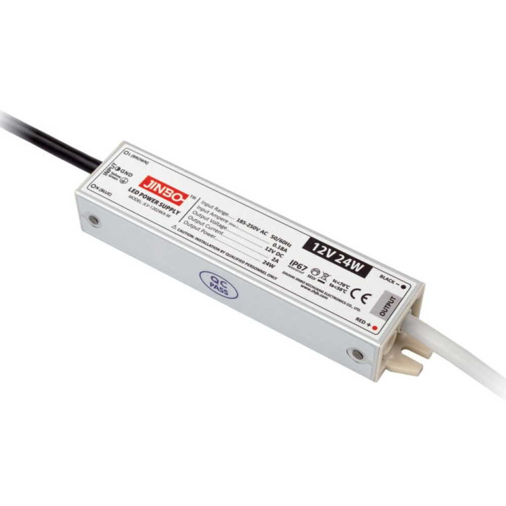 Блок питания JINBO 24 Вт 220В AC/12В DC IP67 ( JLV-12024KA-W )