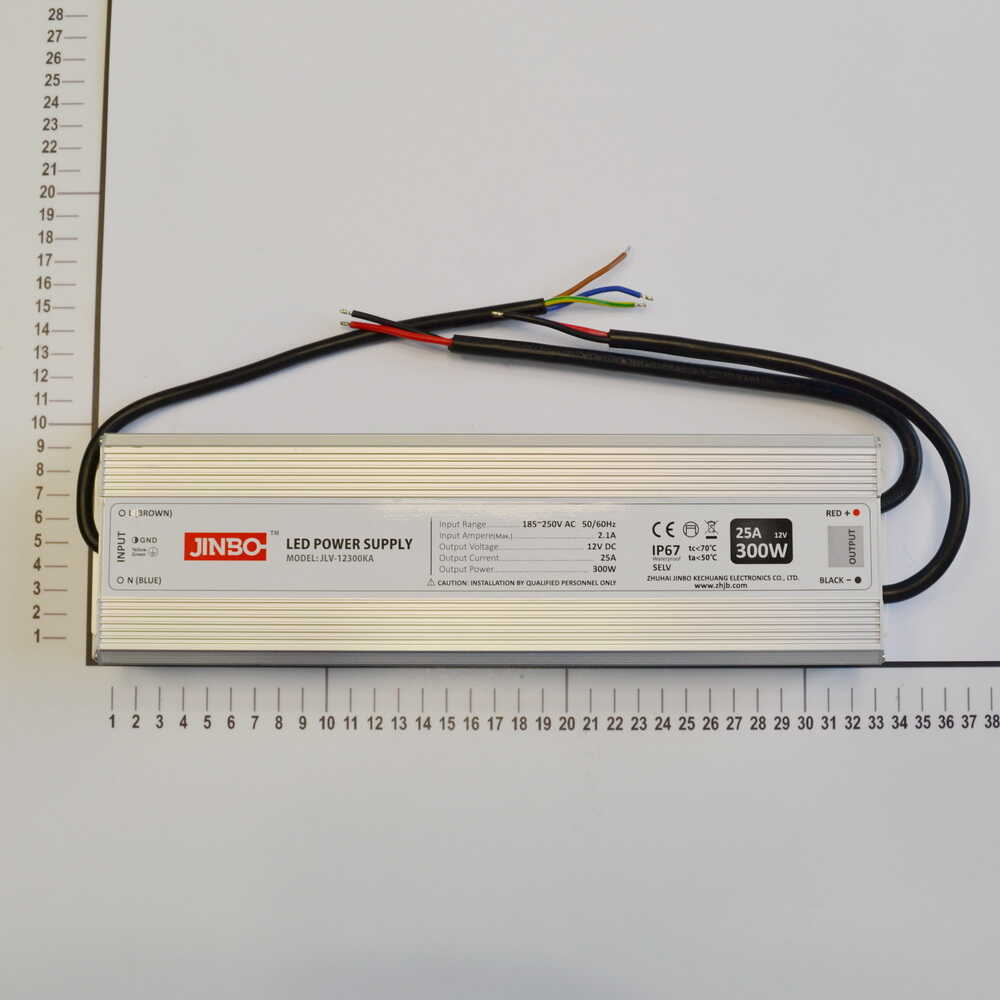 Блок питания JINBO 300 Вт 220В AC/12В DC IP67  ( JLV-12300KA )