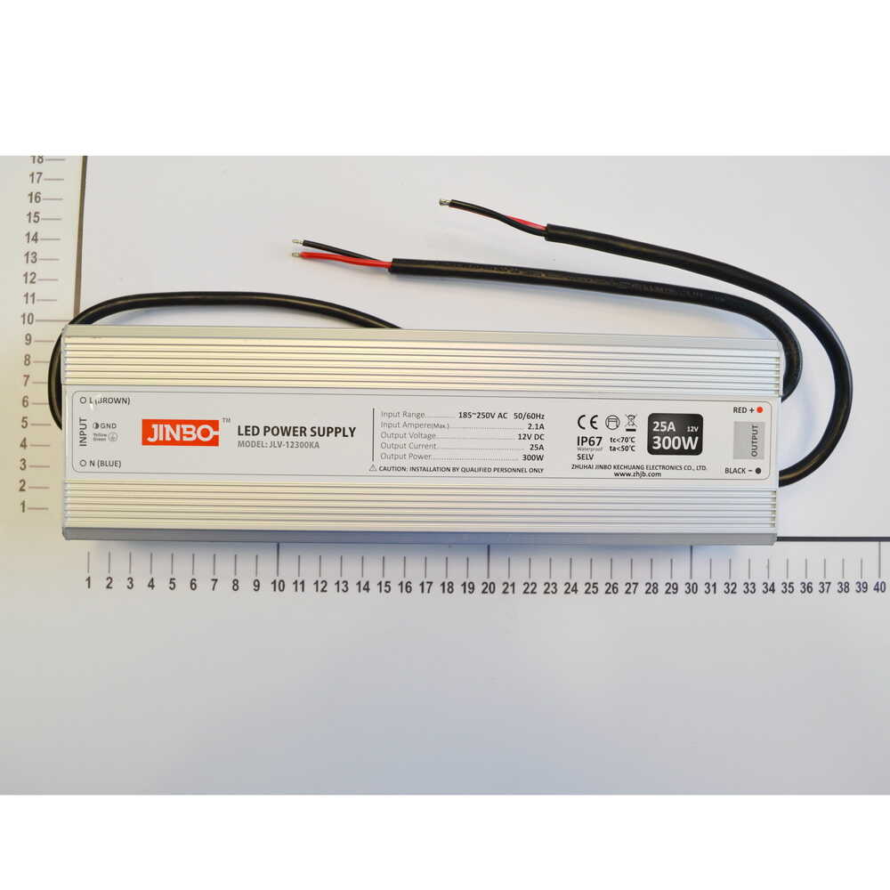 Блок питания JINBO 300 Вт 220В AC/12В DC IP67  ( JLV-12300KA )