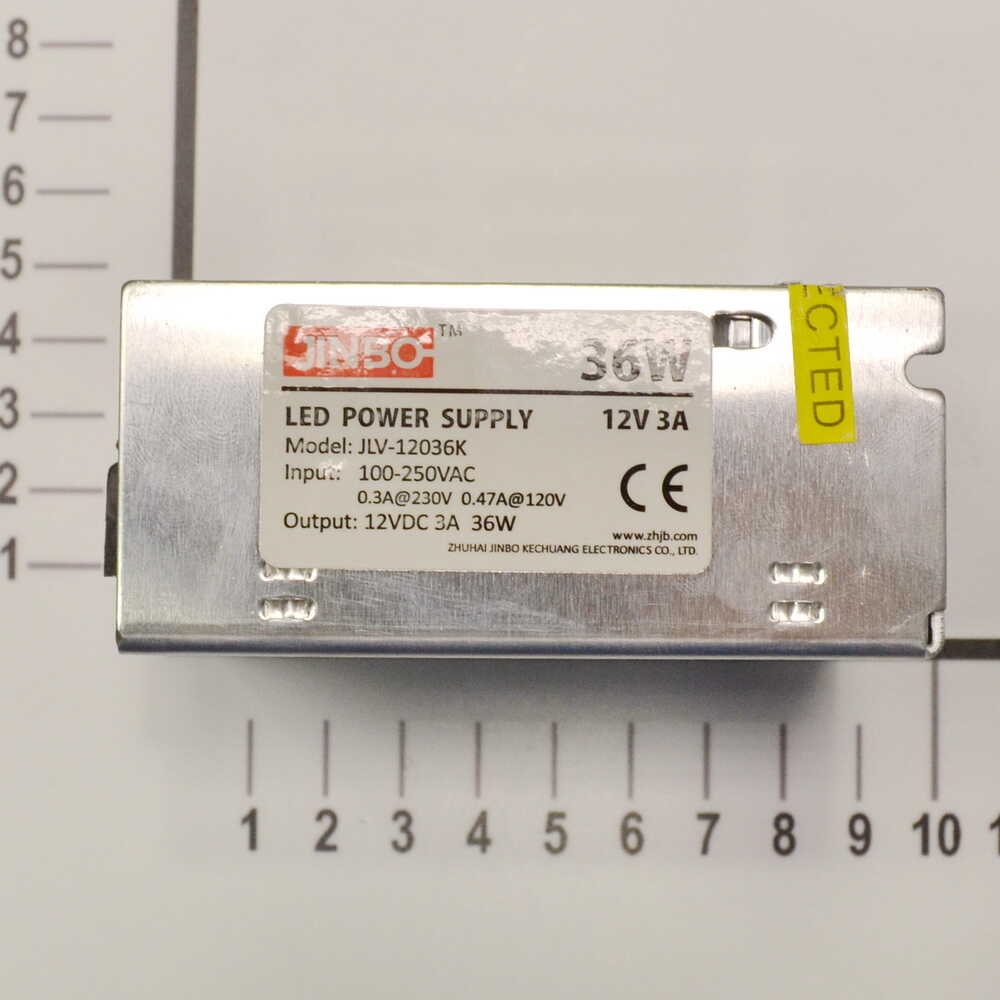 Блок питания JINBO 36 Вт 220В AC/12В DC IP20 открытый ( JLV-12036K )