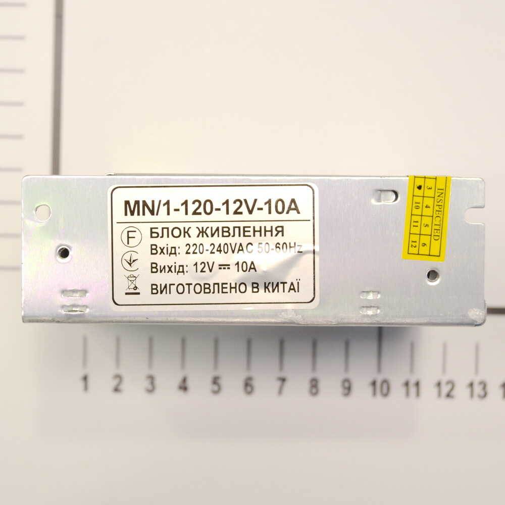 Блок питания LED LIGHT 120W 220AC 12V DC IP20 открытый ( MN/1-120-12V-10A )