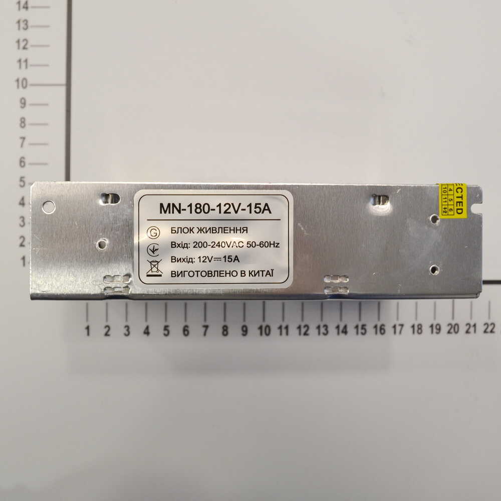 Блок питания LED LIGHT 180W 220AC 12V DC IP20 открытый ( MN-180-12V-15A )