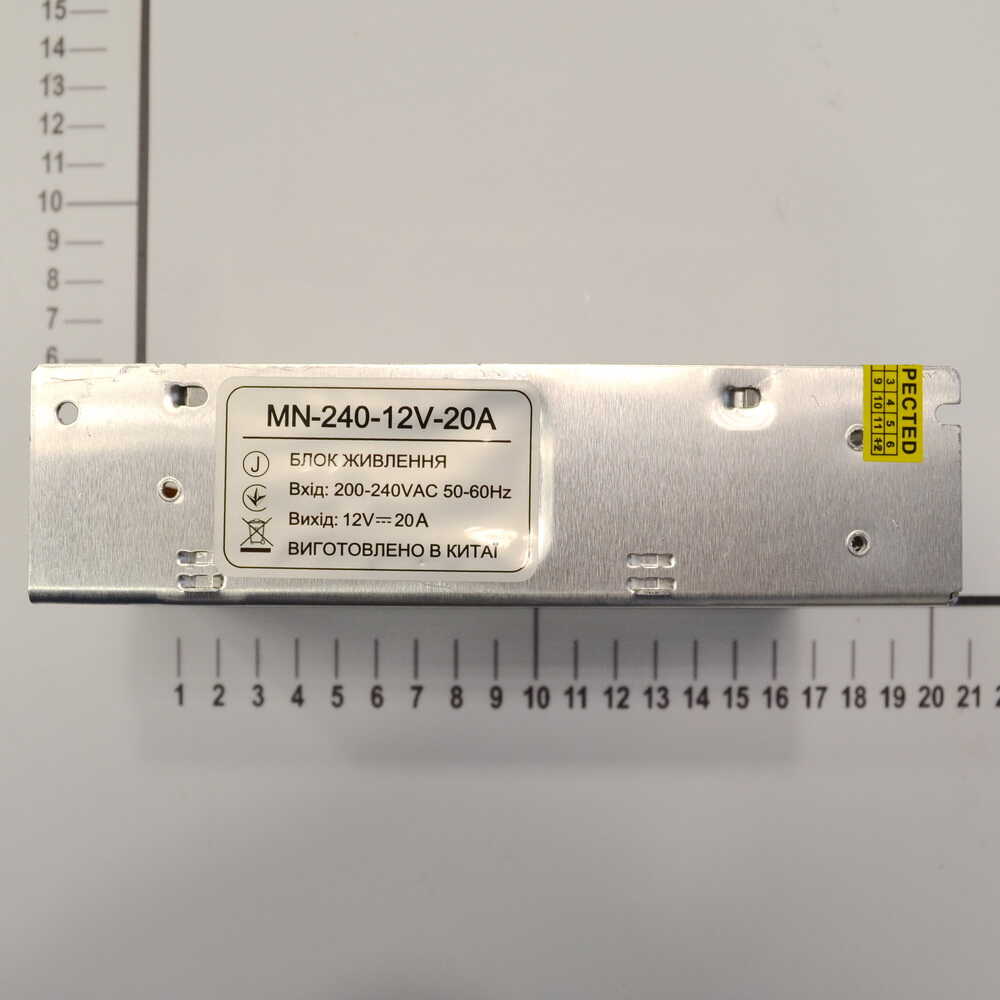 Блок питания LED LIGHT 240W 220AC 12V DC IP20 открытый ( MN-240-12V-20A )
