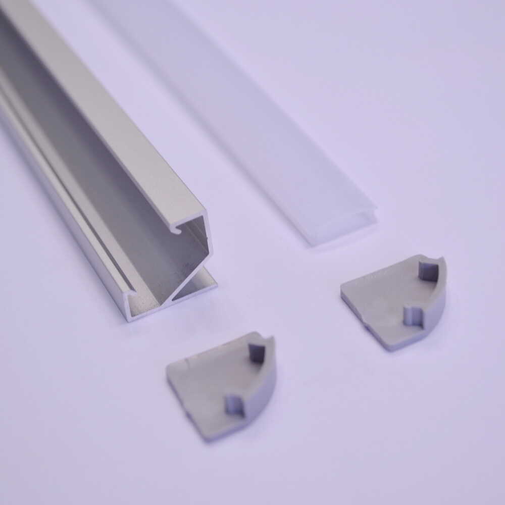 Профіль для LED стрічки Алюпро кутовий анодований ( ПАК-0051 AS (компл) )