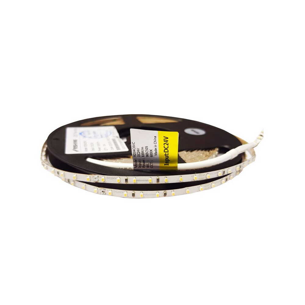 Cветодиодная лента RISHANG 24V 8.6W 6500K 126led IP20 ( бухта 5м ) ( RD04C6VC )