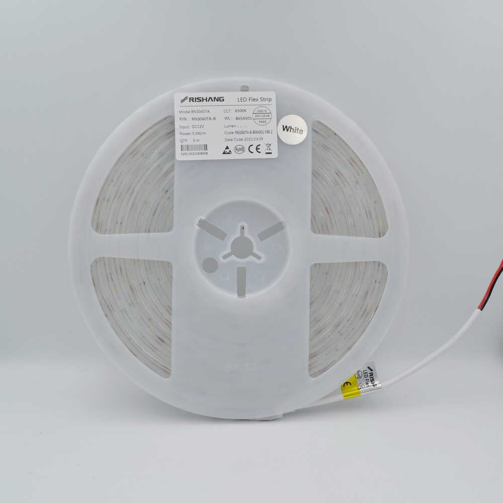 Cветодиодная лента RISHANG 12V 5,5W 6500K 60led IP67 ( бухта 5м ) ( RN3060TA-B )