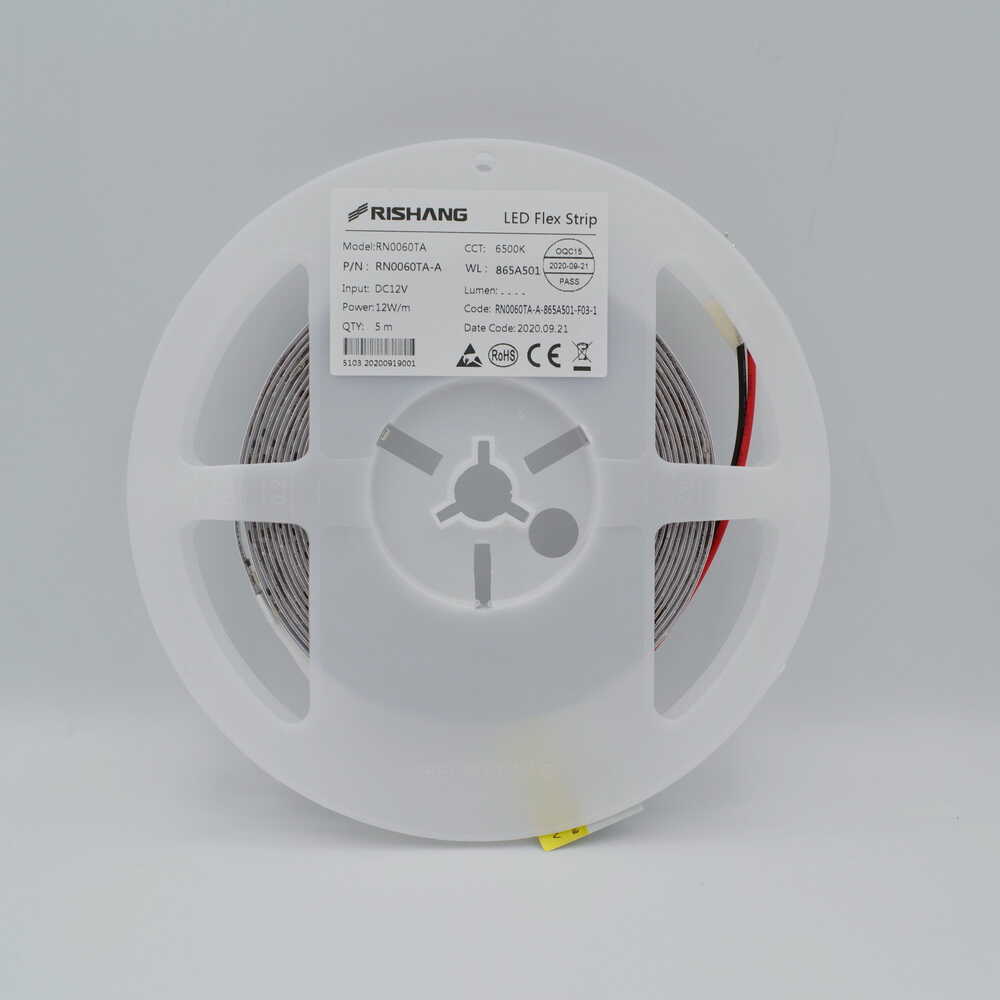 Cветодиодная лента RISHANG 12V 12W 6500K 60led IP20​ ( бухта 5м ) ( RN0060TA-A ) 