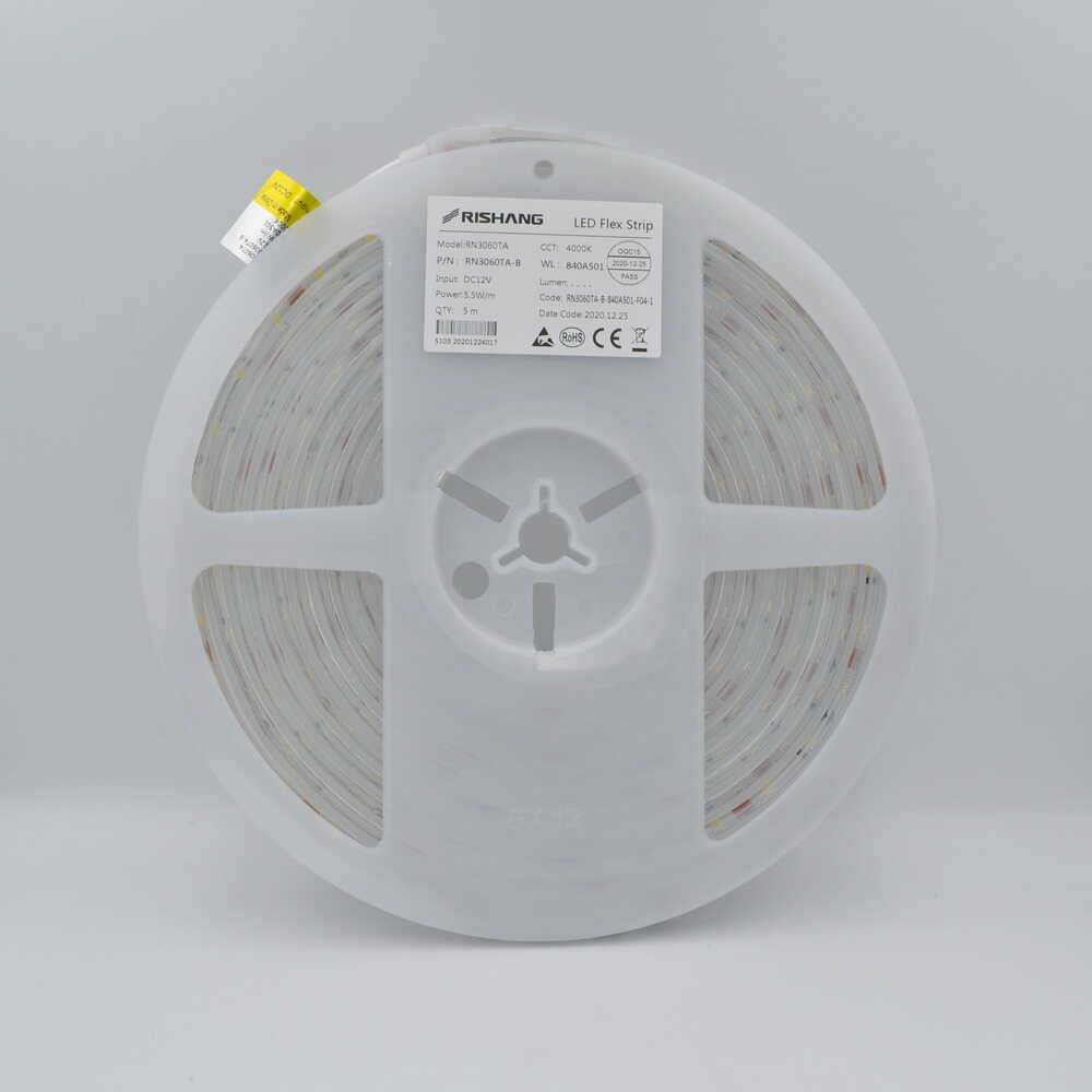 Cветодиодная лента RISHANG 12V 5,5W 4000K 60led IP67 ( бухта 5м ) ( RN3060TA-B ) Cветодиодная лента RISHANG 12V 5,5W 4000K 60led IP67 ( бухта 5м ) ( RN3060TA-B )