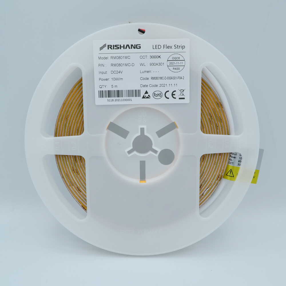 Cветодиодная лента RISHANG 24V 10W 3000K 320led IP20 ( бухта 5м ) ( RM0801MC-D ) Cветодиодная лента RISHANG 24V 10W 3000K 320led IP20 ( бухта 5м ) ( RM0801MC-D )
