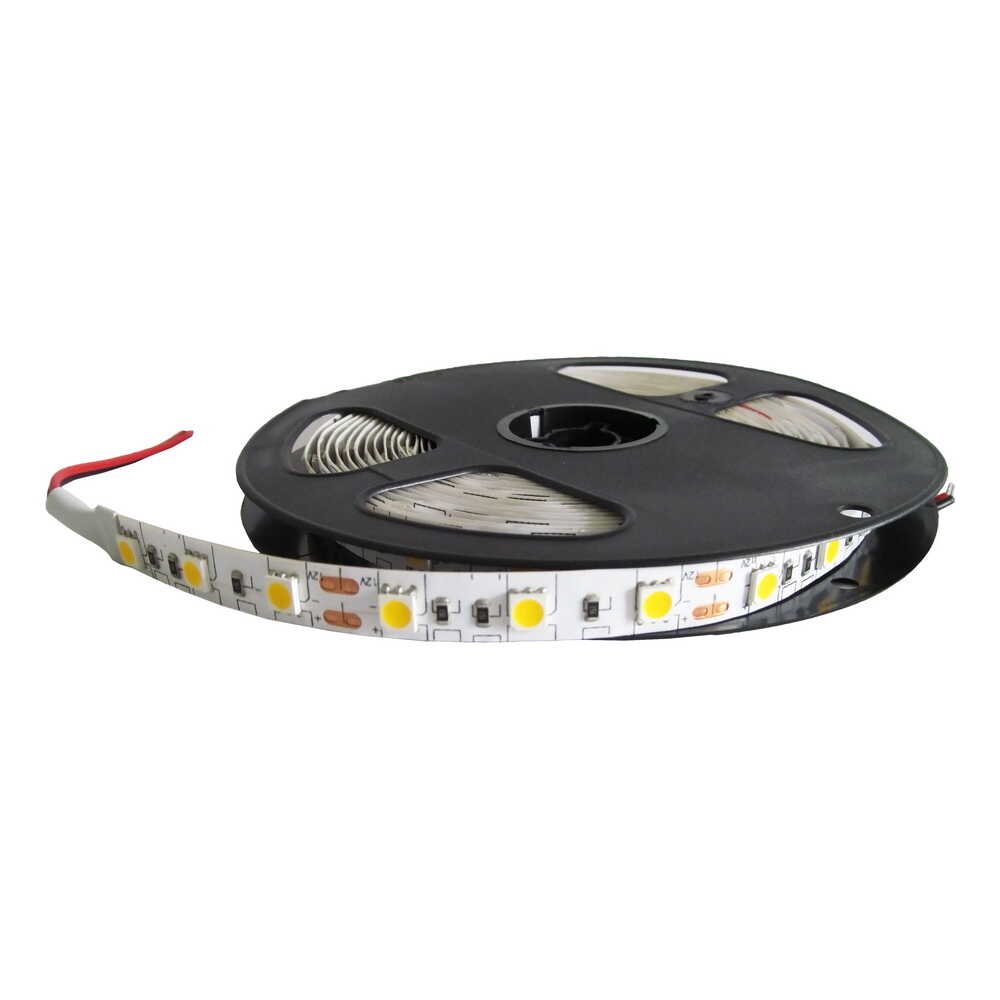 Світлодіодна стрічка LED LIGHT 12V 14.4W 2700K 60LED IP21 ( бухта 5м ) ( MTK-300WW5050-12 )
