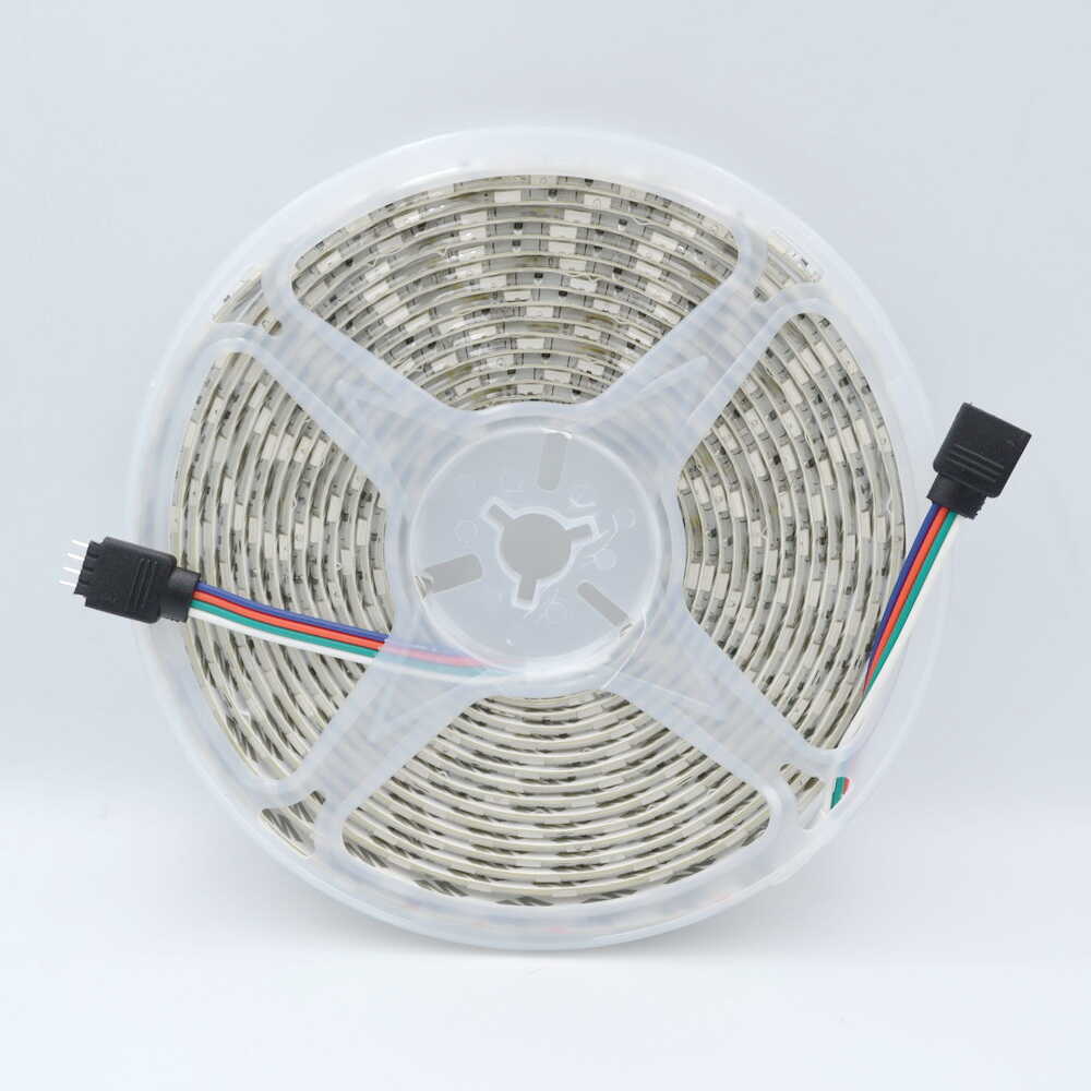 Cветодиодная лента  LED LIGHT 12V 14,4W RGB (цветная) 60Led IP65 ( бухта 5м ) ( МТК-300RGBF5050-12 )