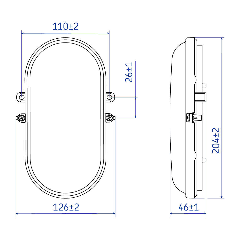 Світильник LED PIN ДББ ELIPSE 12W 5000K IP44 білий ( 134120 )