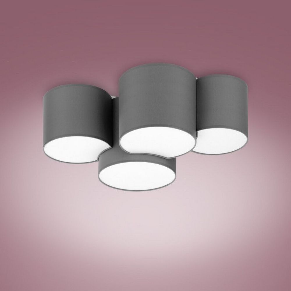 Світильник стельовий TK-lighting MONA Е27 4х15Вт IP20 сірий ( 4393 ) Світильник стельовий TK-lighting MONA Е27 4х15Вт IP20 сірий ( 4393 )