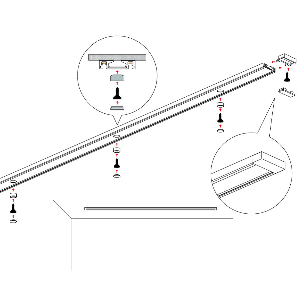 Шинопровод магнитный DTA накладной 3м белый Violux ( 320048 ) Шинопровод магнитный DTA накладной 3м белый Violux ( 320048 )