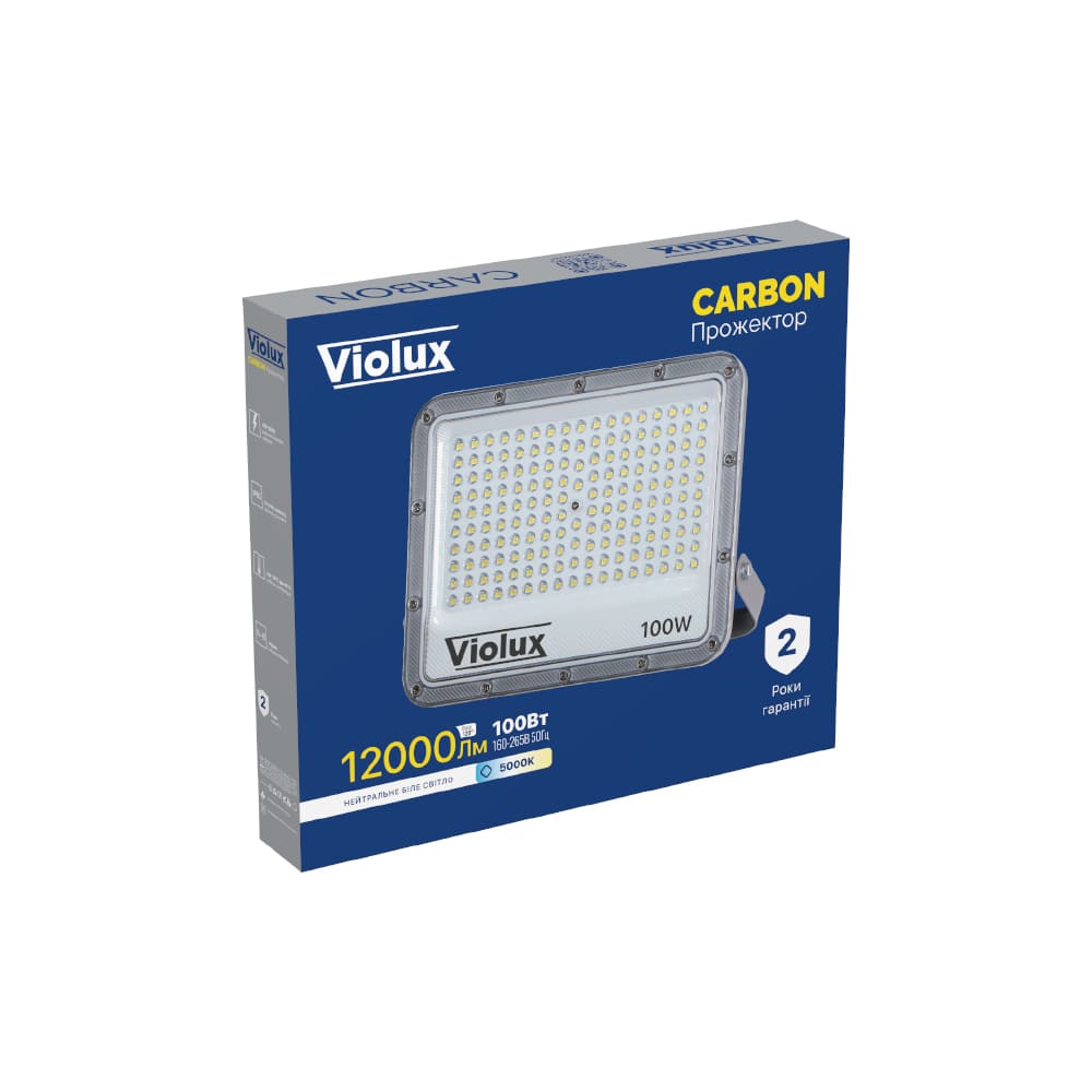 Прожектор LED Violux CARBON 100W 5000K 12000lm IP65 ( 400172 ) Прожектор LED Violux CARBON 100W 5000K 12000lm IP65 ( 400172 )